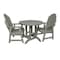 Highwood Usa Hamilton 3pc Round Outdoor Patio Furniture Dining Set AD-DNA36-EUC - alternate 1